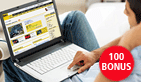 Reg�strate en la web y �consigue 100 BONUS extra! S�lo te llevar� 1 minuto y podr�s: consultar tu saldo de BONUS, solicitar regalos y descuentos...